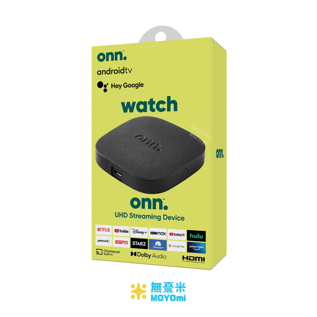 Onn. TV 4K 串流播放 電視盒子 2023 Google TV CKA34174
